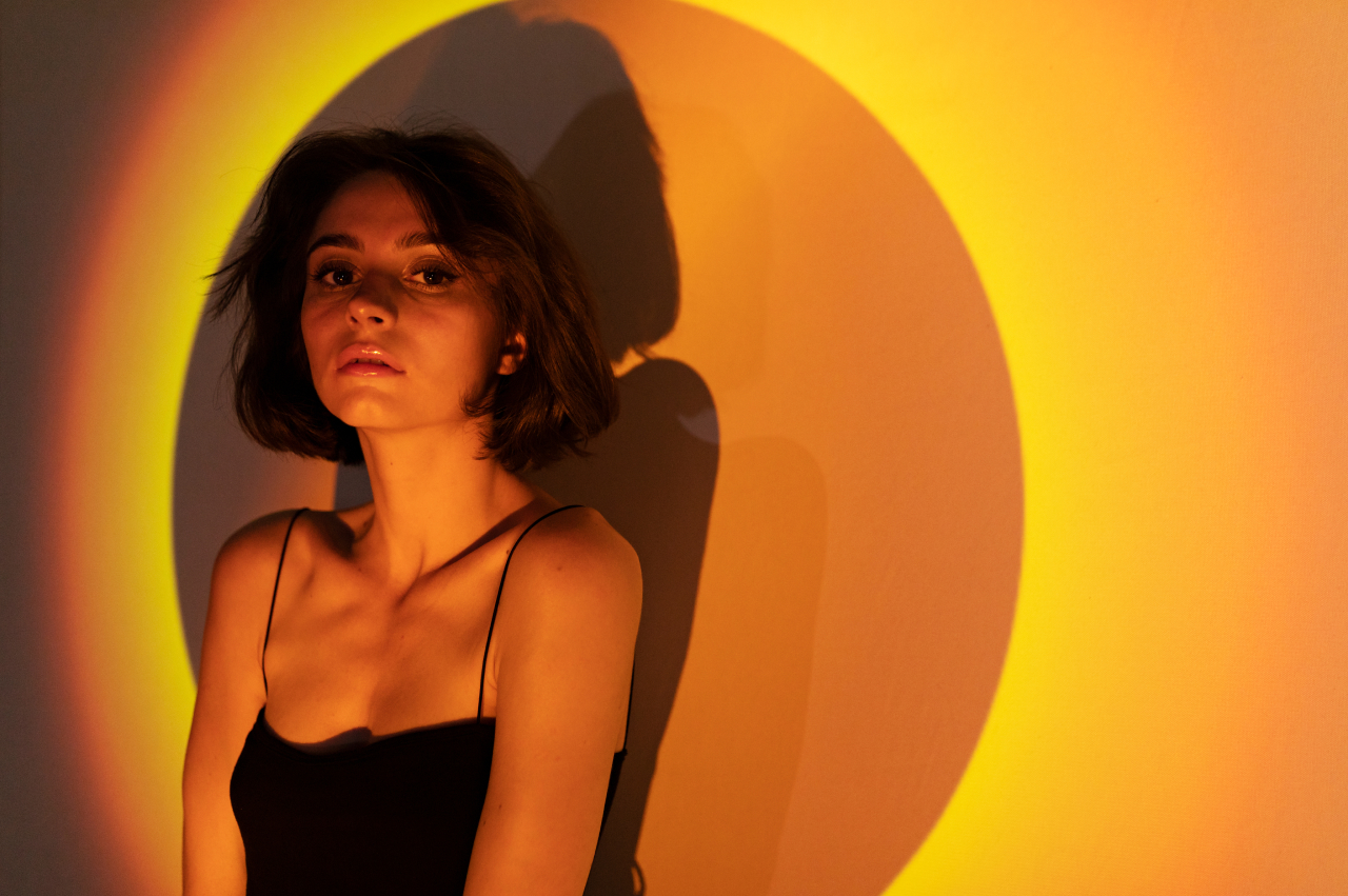 Solara campaign portrait with circular light